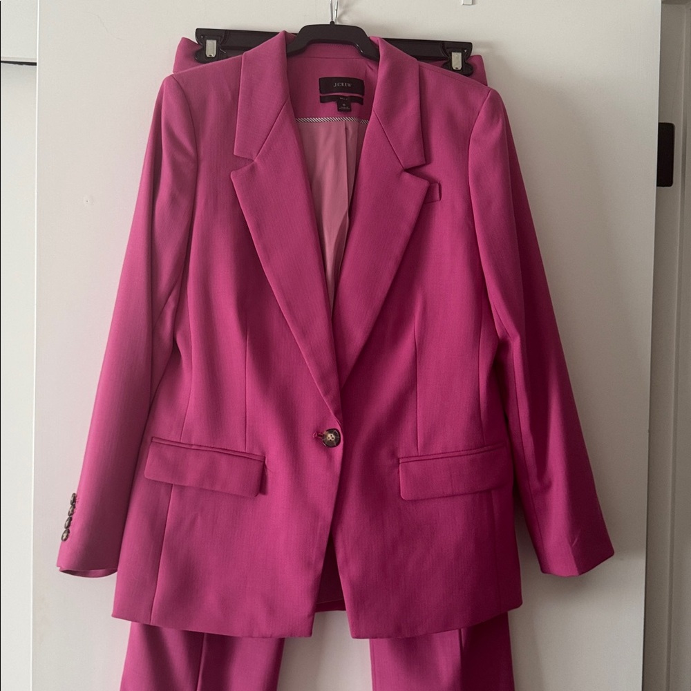 J. Crew City Wool Pink Blazer